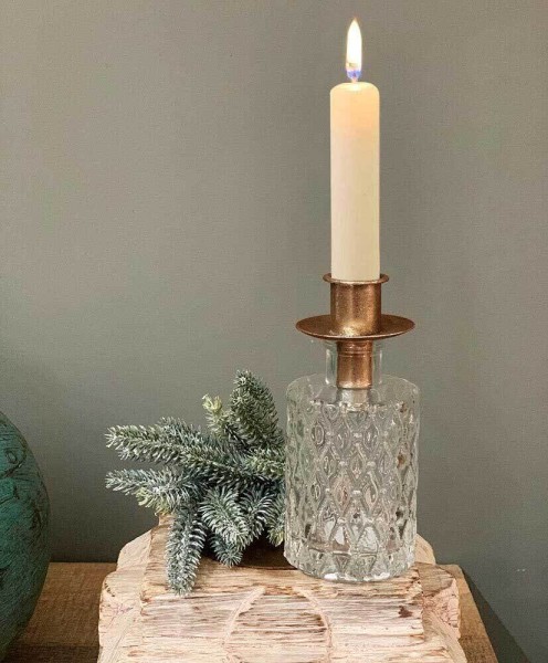 Kerzenhalter für Flaschen Gold Kerzenhalteraufsatz Flaschenaufsatz Antil-Stil