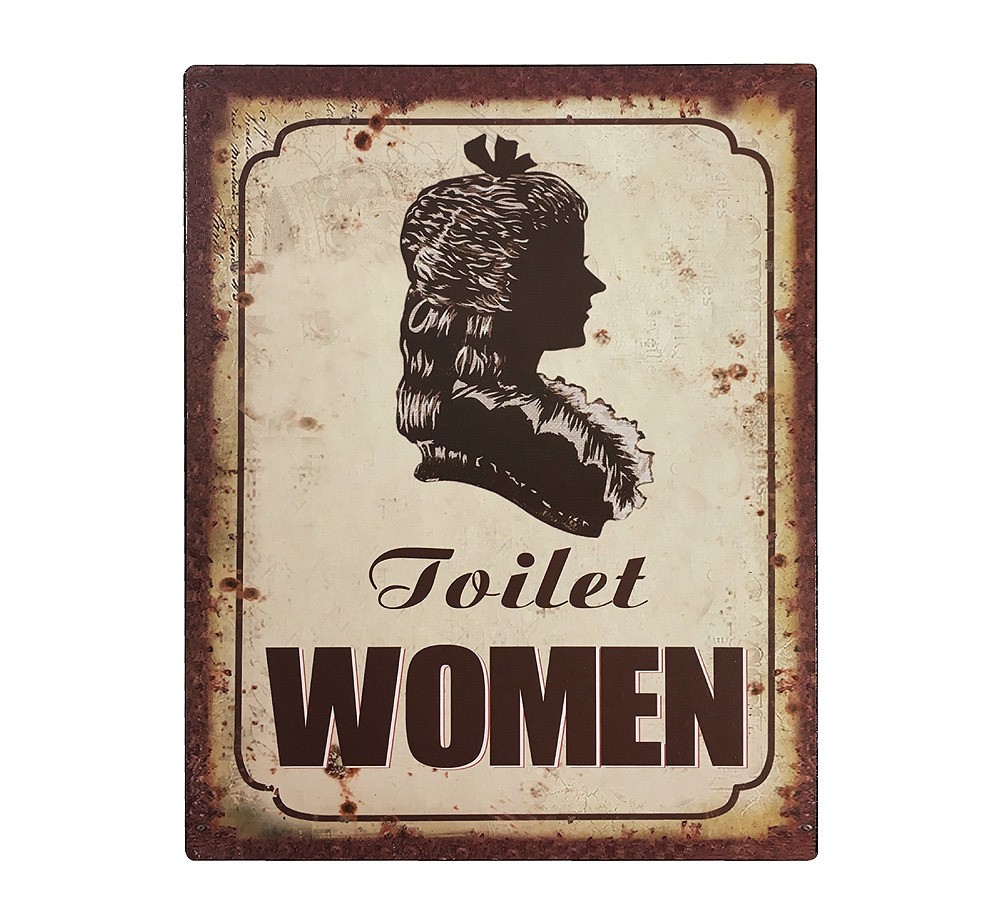 Blechschild WOMEN Toilettenschild Barock Damentoilette Nostalgie 25x20cm