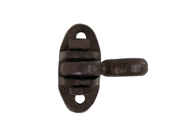 Mauerring Befestigungsring Anbindering Wandring Gusseisen Antik-Stil Braun