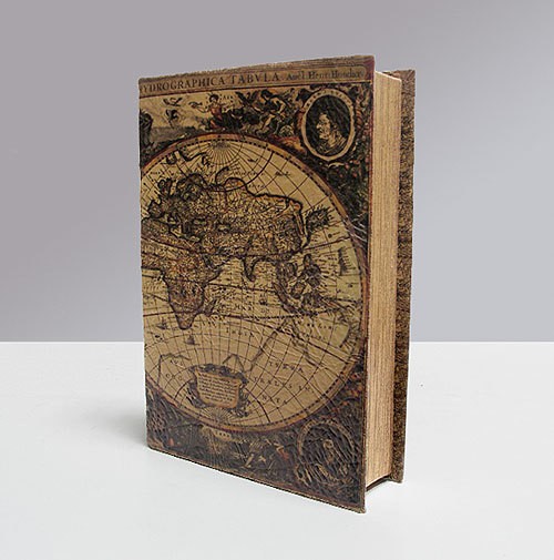 Hohles Buch mit Geheimfach Buchversteck Atlas Antik-Stil