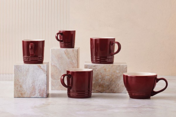 Le Creuset Tasse Becher Steinzeug Garnet (Rhone) Bordeaux-Rot
