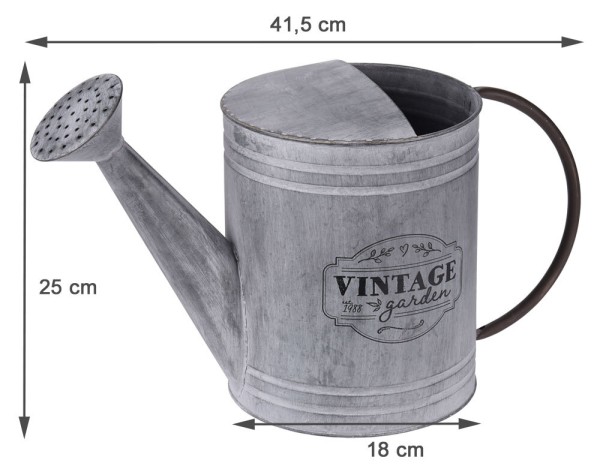 Deko Gießkanne Vintage Garden Zink Patiniert Giesskanne Antik-Stil