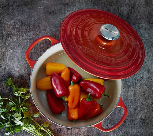 Le Creuset Bräter Signature Rund Gusseisen Kirschrot 20cm