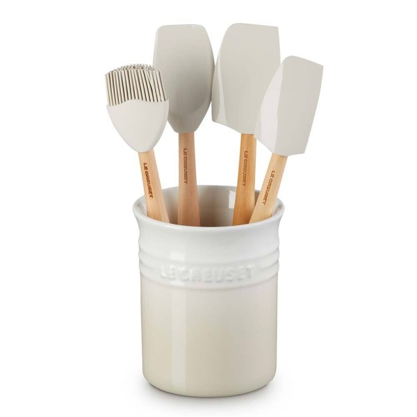 Le Creuset Kochkellen Set Craft 5-tlg. mit Topf Steinzeug Meringue
