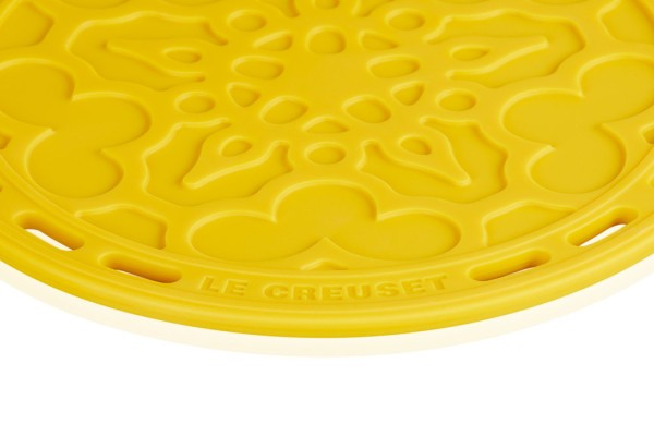 Le Creuset Silikon Untersetzer Tradition Rund Nectar Gelb 20cm