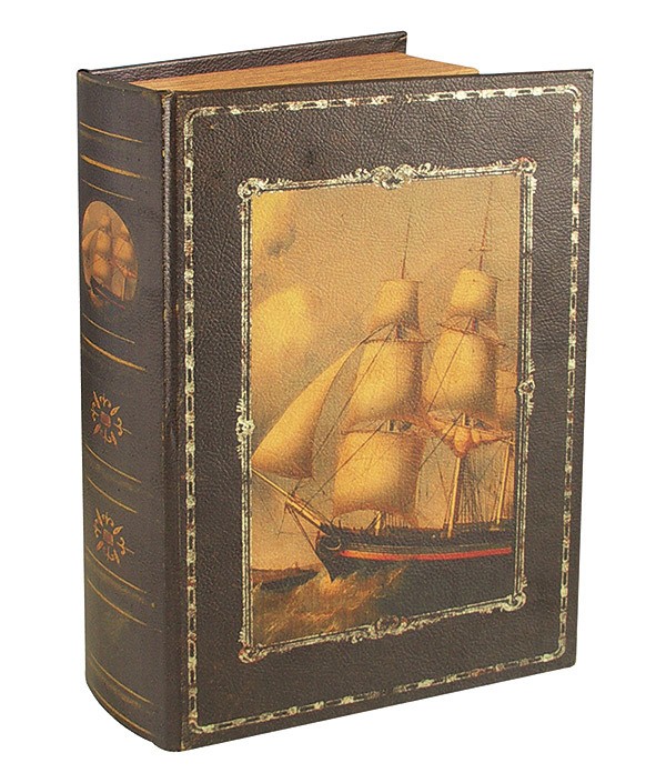 Hohles Buch mit Geheimfach Buchversteck Segelschiff Antik-Stil 27,5cm Hohles Buch mit Geheimfach Buchversteck Segelschiff Antik-Stil 27,5cm