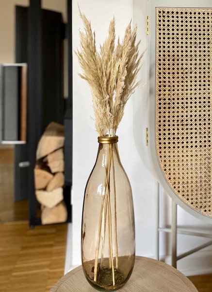 Pampasgras Ziergras Getrocknet Creme Bund Trockenblumen Deko Gras Natur 75cm