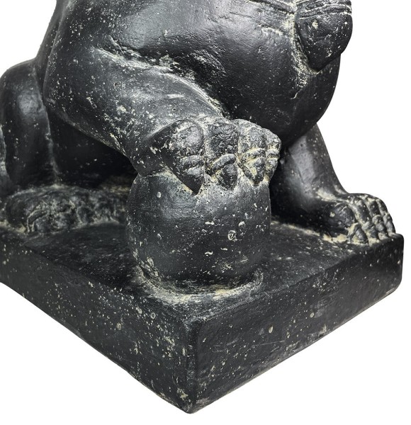 Chinesische Tempellöwen 2 Stück Wächterlöwen Statue Fu Hunde Steinlöwe Steinguss 40cm