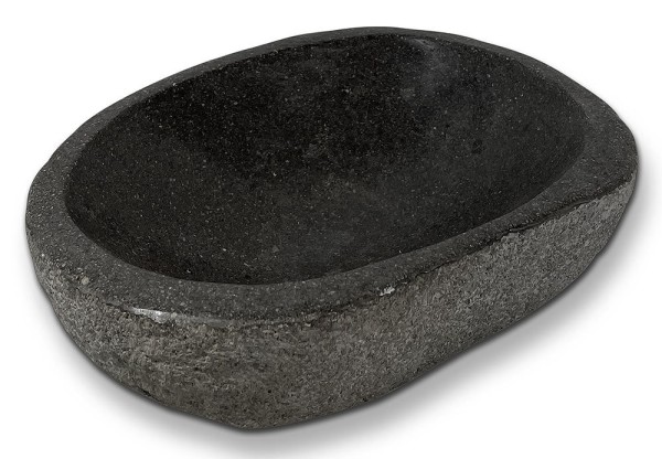 Naturstein Schale Flussstein Steinschale Dekoschale Vogeltränke Garten