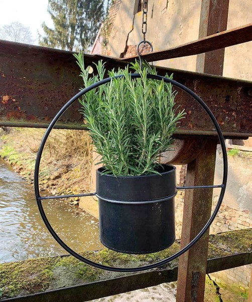 Hängetopf für Pflanzen Metall Blumentopf Hängend Blumenampel Draußen Balkon