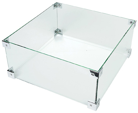 Glasschirm-Einbaukamin