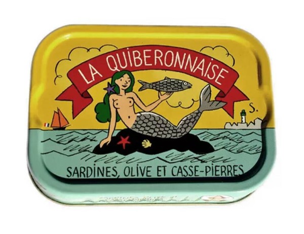 La Quiberonnaise Sardinen mit Oliven und Algen 'Casse-Pierres' - Dose 115g