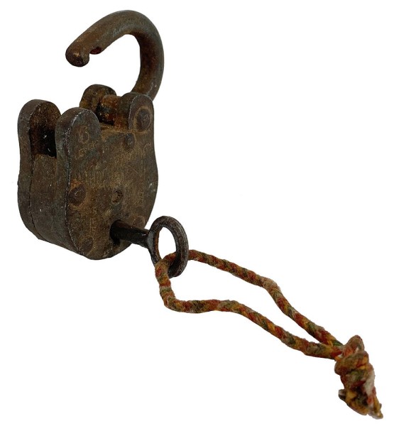Deko Vorhängeschloss Vintage Rostig Schloss mit Schlüssel Gusseisen Antik-Stil