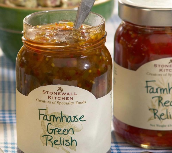 Stonewall Kitchen Farmhouse Green Relish für Hot Dogs und mehr 496 g
