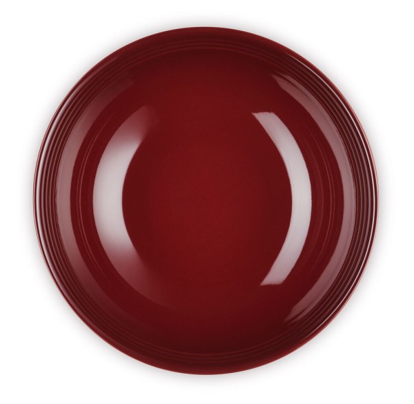 Le Creuset Salatschüssel Steinzeug Garnet (Rhone) Bordeaux-Rot 24cm