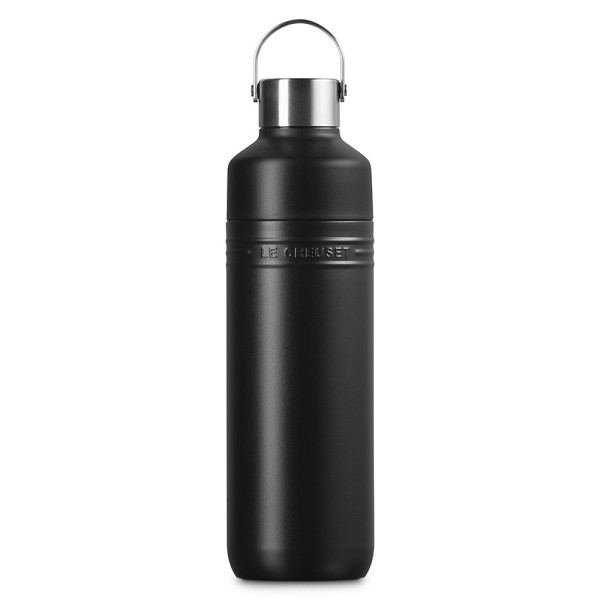 Le Creuset Trinkflasche On The Go Edelstahl Isolierflasche Schwarz Matt