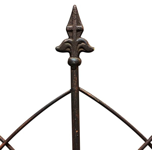 Beetzaun Metall Zum Stecken Beeteinfassung Beetumrandung Antik-Stil Braun 62cm