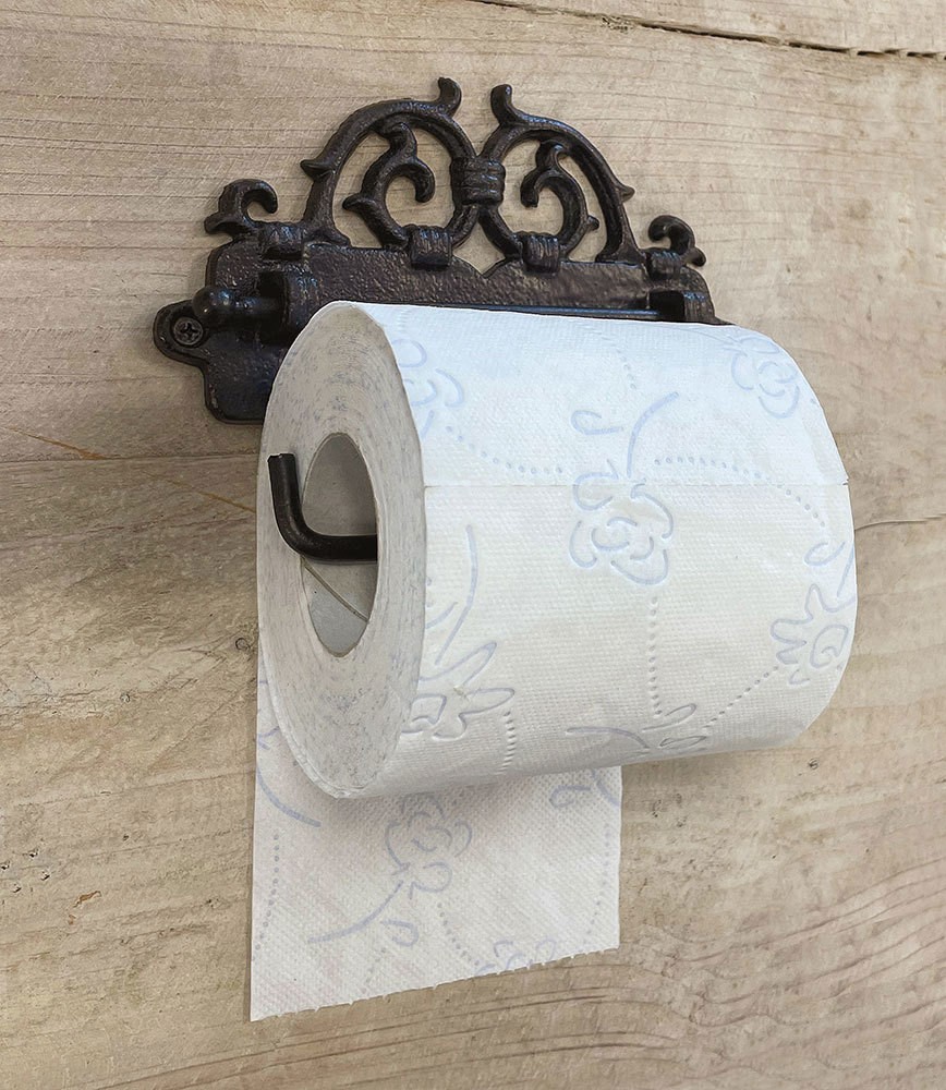 Toilettenpapierhalter Gusseisen Braun Vintage Klorollenhalter Antik-Stil
