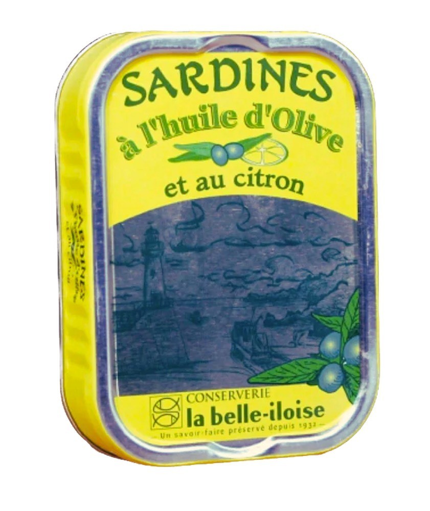 la belle-iloise Sardinen in Olivenöl und Zitrone (et au citron) - Dose 115 g S111