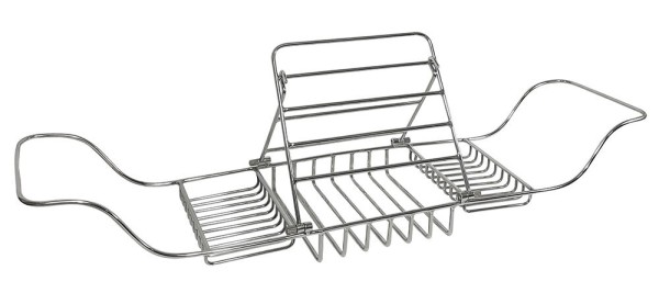 Badewannenablage Metall verchromt Badewannentablett Badewannenregal 96cm