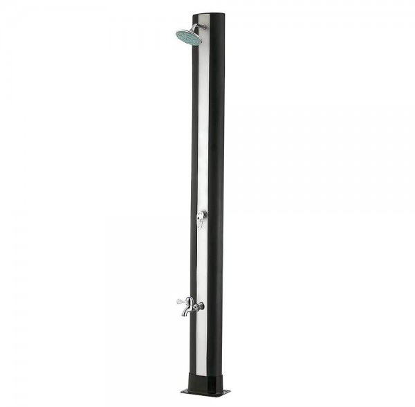 *NEU*: Gartendusche “Solaris Premium” aus Metall, schwarz/silber