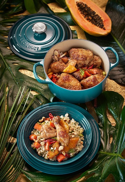 Le Creuset Frühstücksteller Steinzeug Deep Teal Petrol 22cm