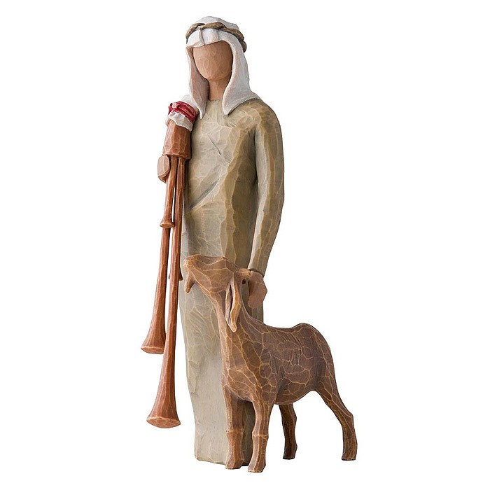 Willow Tree Krippenfigur - Hirte und Ziege - Zampognaro (Shepherd With Bagpipe) Willow Tree Krippenfigur - Hirte und Ziege - Zampognaro (Shepherd With Bagpipe)