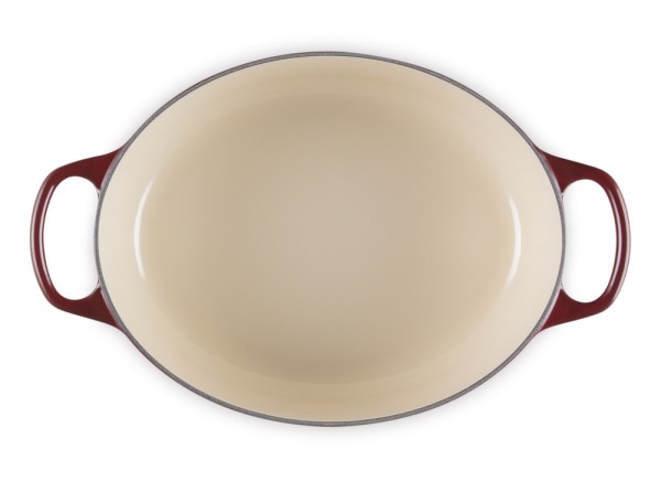Le Creuset Bräter Signature Oval Gusseisen Garnet (Rhone) Bordeaux-Rot