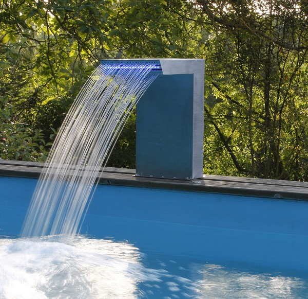 Ubbink STRAIGHT Wasserfall Element Edelstahl 54x30x42cm