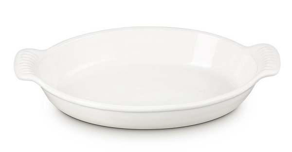 Le Creuset Auflaufform Tradition Oval Steinzeug Meringue 28cm