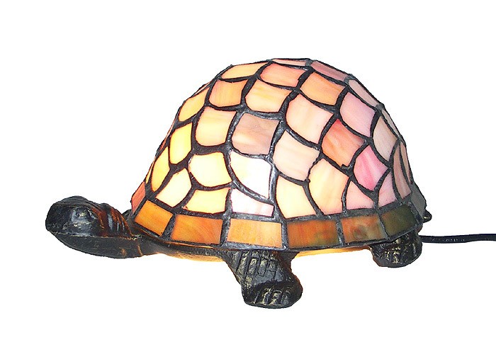 Tiffany-Leuchte Schildkröte Tiffanylampe Tischlampe Tischleuchte Bunt