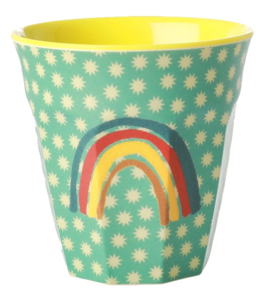 Rice Melamin Becher Rainbow and Stars Print Melaminbecher Medium