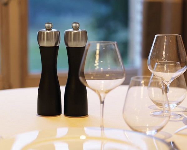 Peugeot Fidji Set Pfeffermühle & Salzmühle Holz Schwarz 15cm