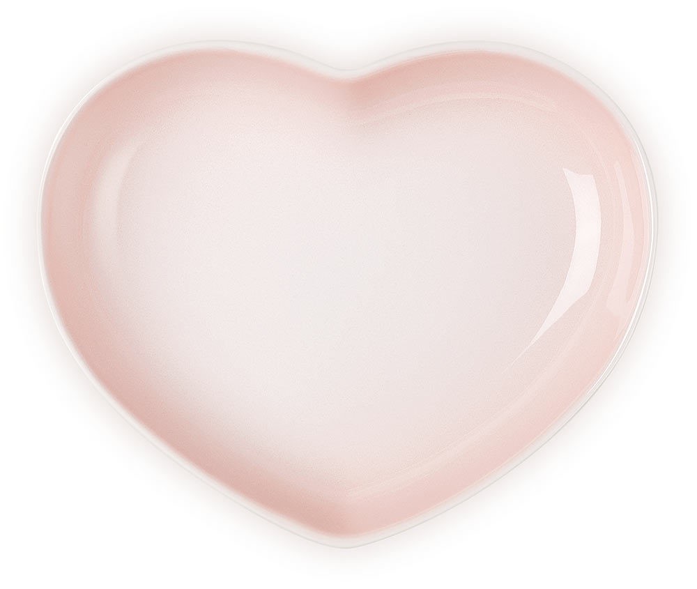 Le Creuset Herzschale Steinzeug Shell Pink 21cm