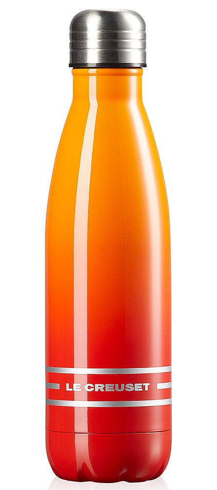 Le Creuset Trinkflasche Edelstahl Isolierflasche Ofenrot 500ml