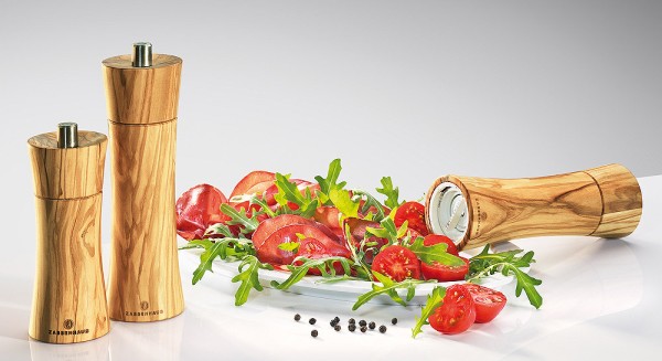 Zassenhaus Pfeffermühle Frankfurt Keramikmahlwerk Olivenholz 14cm