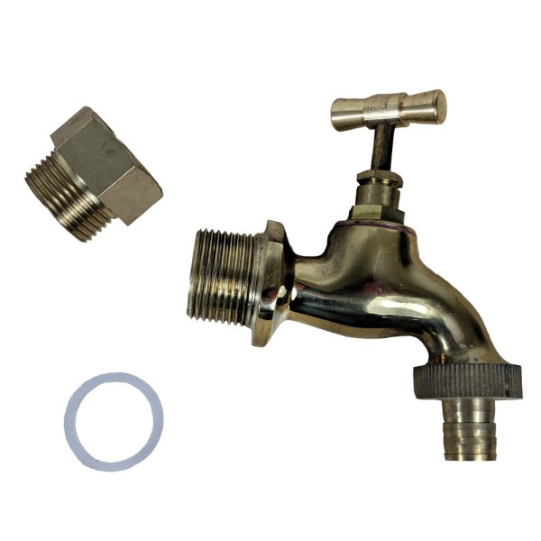 Wasserzapfsäule Wasserzapfstelle für Garten Standbrunnen Antik-Stil Braun 80cm