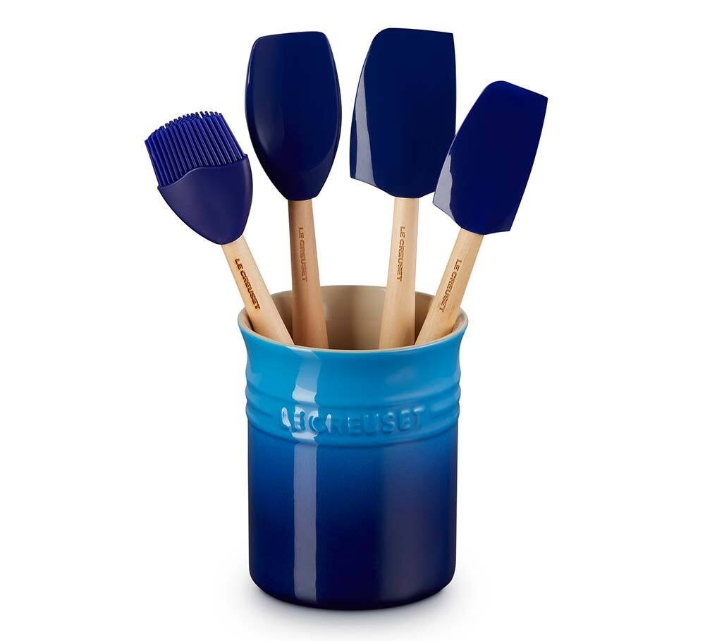 Le Creuset Kochkellen Set Craft 5-tlg. mit Topf Steinzeug Azure Blau