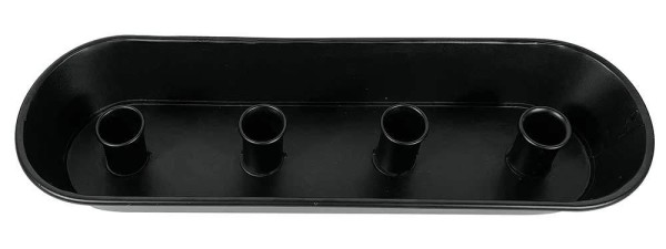 Kerzentablett Adventskranz Schwarz Metall Länglich Weihnachten 37cm