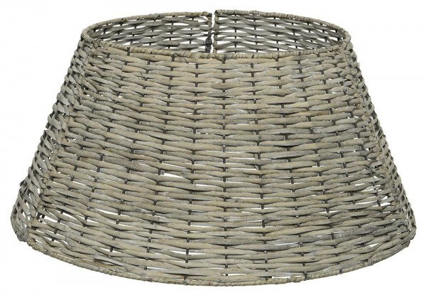 Abdeckung für Christbaumständer Weide Grau Weihnachtsbaumständerhülle