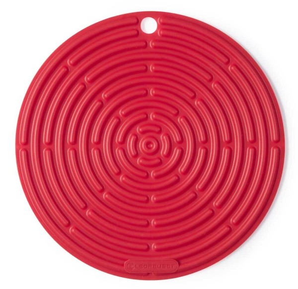 Le Creuset Topflappen Rund Silikon Kirschrot