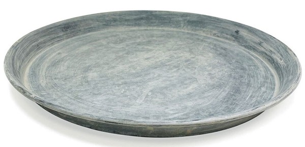 Tablett Rund Zink Vintage-Stil Zinktablett Dekotablett Zinkteller Landhaus