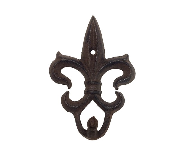 Garderobenhaken Lilie Kleiderhaken Gusseisen Antik-Stil Braun