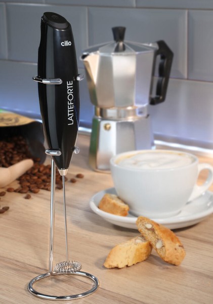 Cilio Milchaufschäumer LATTEFORTE Milchschäumer Schwarz