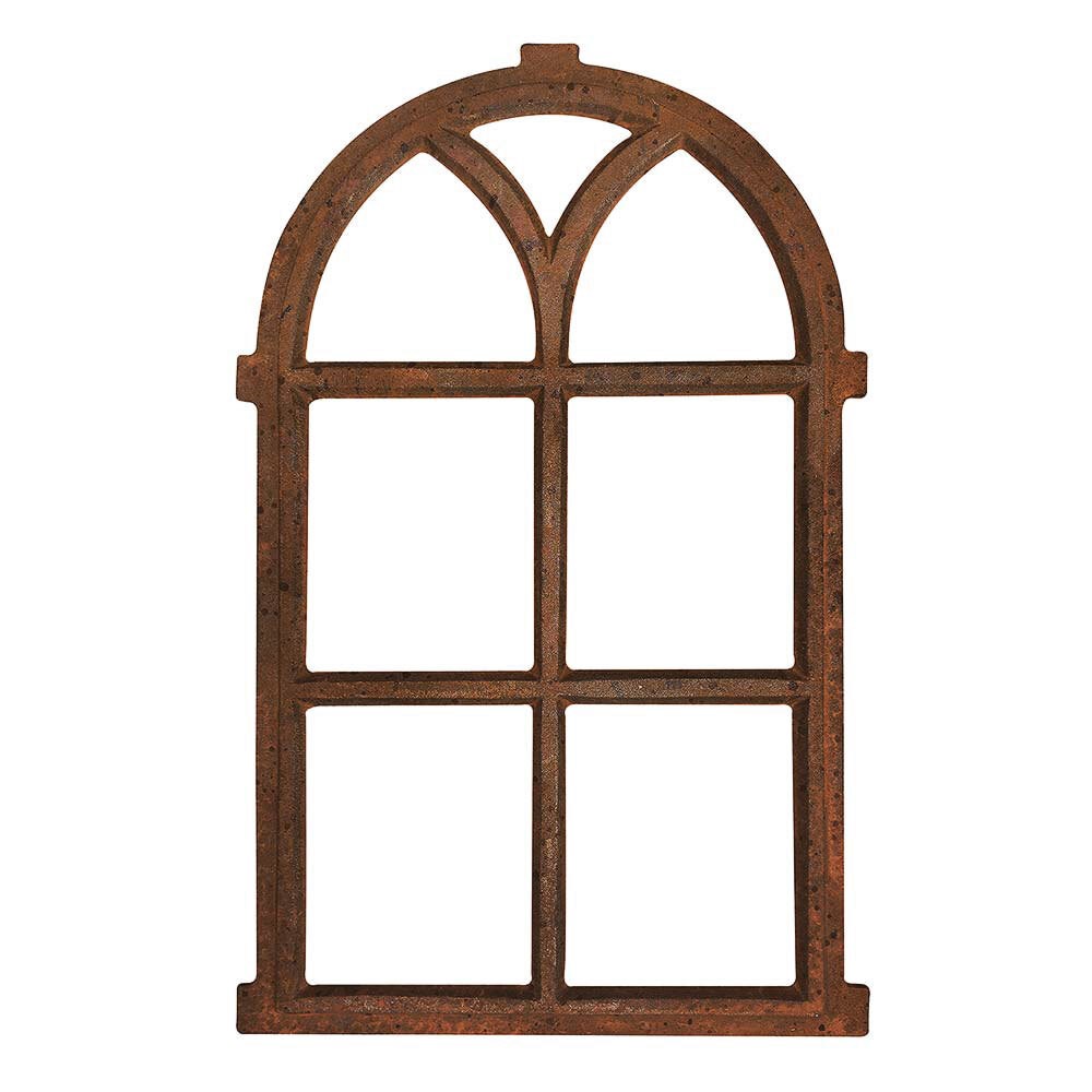 Stallfenster Gusseisen Antik-Stil Rostig Rundbogen Eisenfenster 67cm
