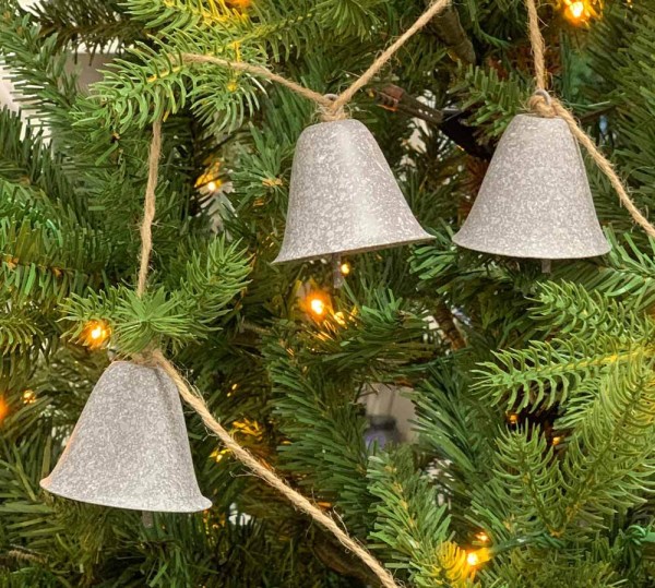 Glocken Girlande Weihnachten Zink Weihnachtsdeko 180cm