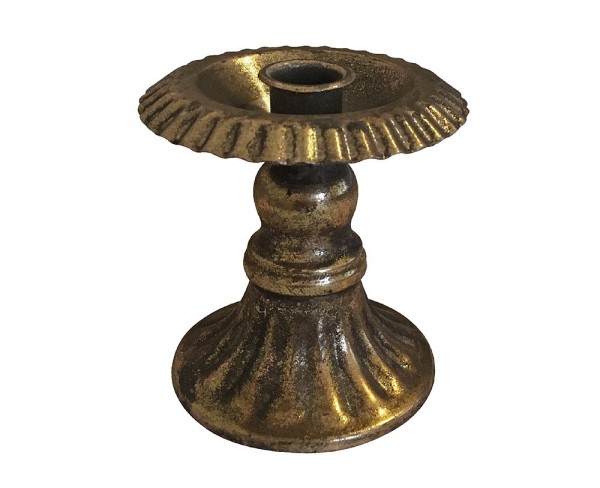Kerzenhalter Kelch Antik-Stil Kerzenständer Metall gold patiniert 10,5cm