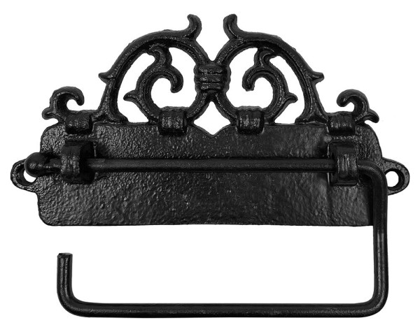 Toilettenpapierhalter Gusseisen Schwarz Vintage Klorollenhalter Antik-Stil