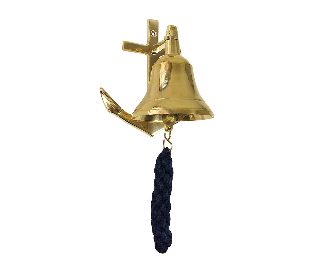 Schiffsglocke Anker Messing Türglocke Nostalgie Maritim Ø 7,5cm Maritime Deko Deko