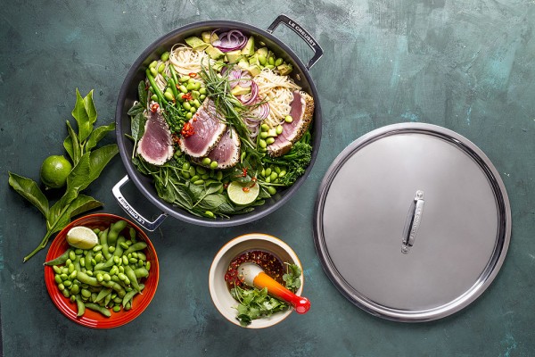 Le Creuset Profipfanne mit Deckel Antihaft 3-Ply Edelstahl 30cm